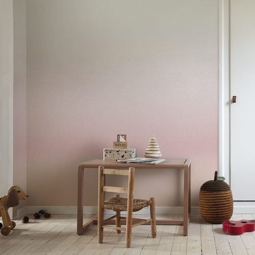 Papel de parede contemporâneo - SKYMNING - SAND BERG - de cor lisa / panorâmico / rosa