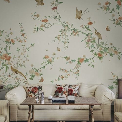 Papel de parede contemporâneo - Bloom - SAND BERG - floral / panorâmico / de estilo chinoiserie