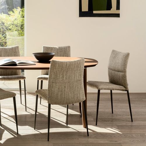 Cadeira de sala de jantar contemporânea - OSCARINI - JORI - para ambiente interno / em tecido / em couro