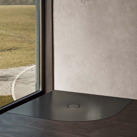 Piso de box de canto - BetteFloor Corner - Bette GmbH & Co. KG - de sobrepor / em titânio / antiderrapante