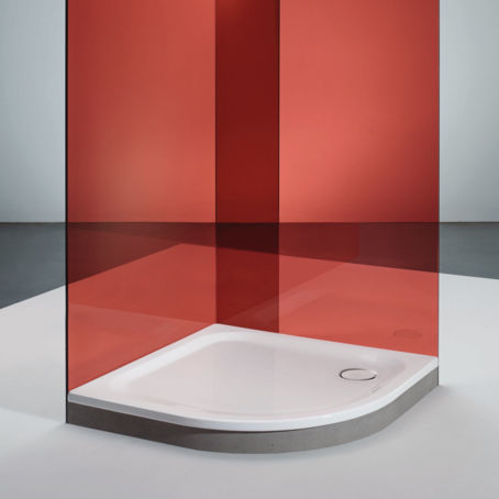 Piso de box de canto - BetteCorner 35 - Bette GmbH & Co. KG - curvo / de sobrepor / em titânio