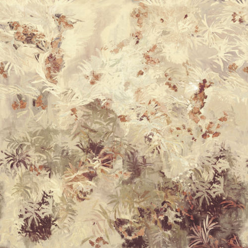 Papel de parede contemporâneo - LEGEND : WILD GARDEN-06 - LIZZO - com natureza / efeito de tecido / em cores