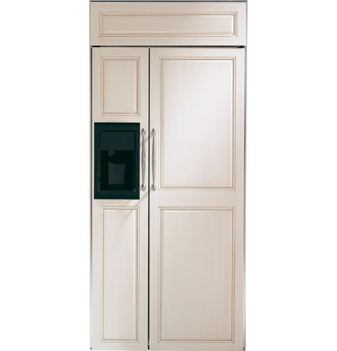 Refrigerador modelo americano - ZISB360DX - Monogram - da linha residencial / de embutir / branco
