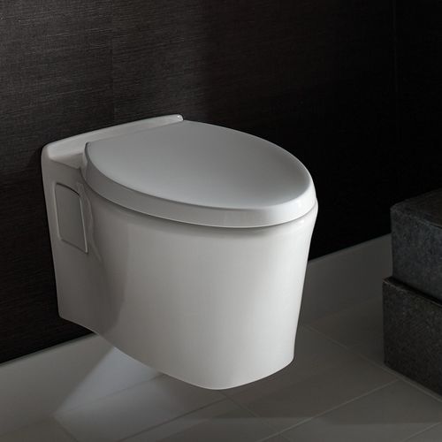 Vaso sanitário suspenso - P70360-00-0 - KALLISTA - em cerâmica / oval / moderno