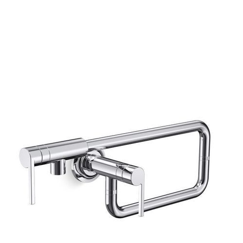 Misturador monocomando para lavatório - JUXTAPOSE&reg; - KALLISTA - de parede / metálico / para cozinha
