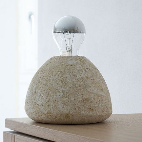 Luminária de mesa - Bulb - stonebreakers - em pedra / contemporânea / sem fio