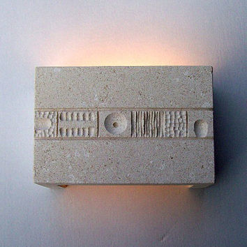 Arandela contemporânea - Etnica - stonebreakers - para ambiente interno / em pedra / retangular