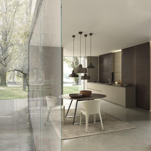 Cozinha contemporânea - BLADE - MODULNOVA - em pedra / metálica / com ilha