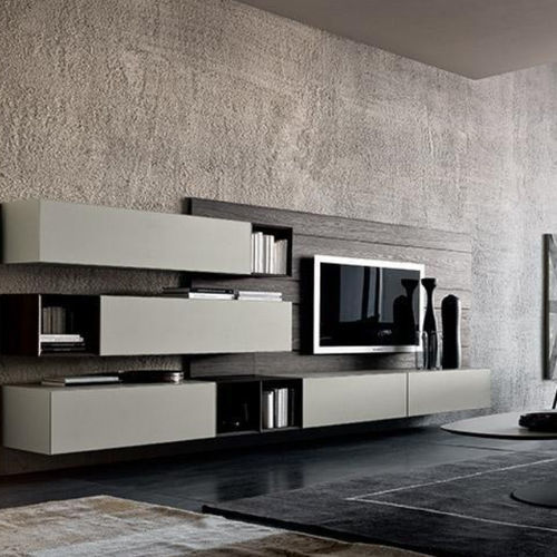 Móvel de parede contemporâneo para TV - MORE - MODULNOVA - em madeira / modular / com compartimento de arrumação