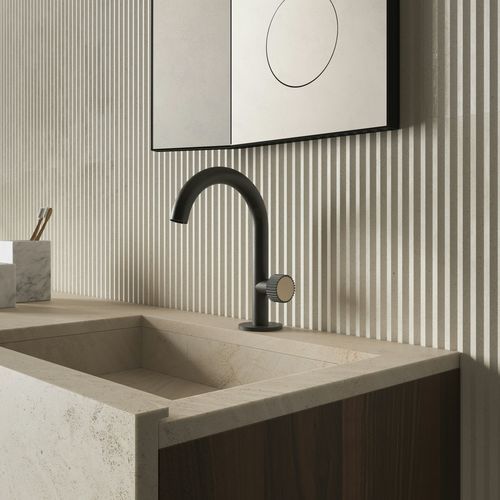 Misturador monocomando para lavatório - 52206 - Salvatori - de bancada / em aço inoxidável / para banheiro