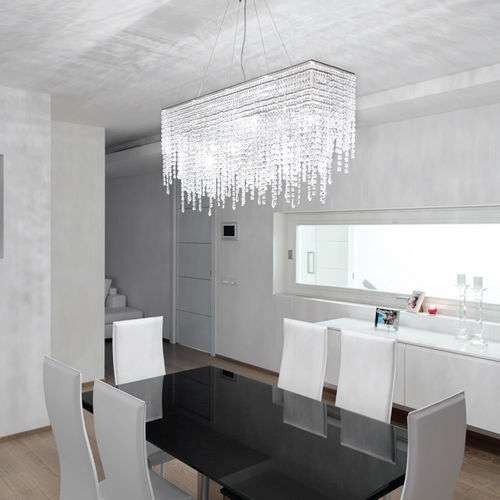 Plafon contemporâneo - CRYSTAL DREAM R - MULTIFORME - retangular / em cristal / de LED