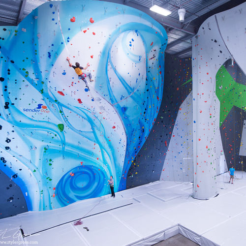 Parede de escalada fixa - 3D CURVES - Walltopia - para edifício de uso público