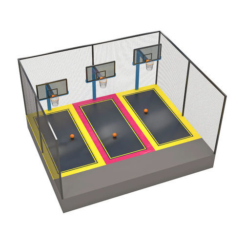 Trampolim para parque infantil - BASKETBALL COURT - Walltopia - quadrado / para espaço público / para jardim de infância