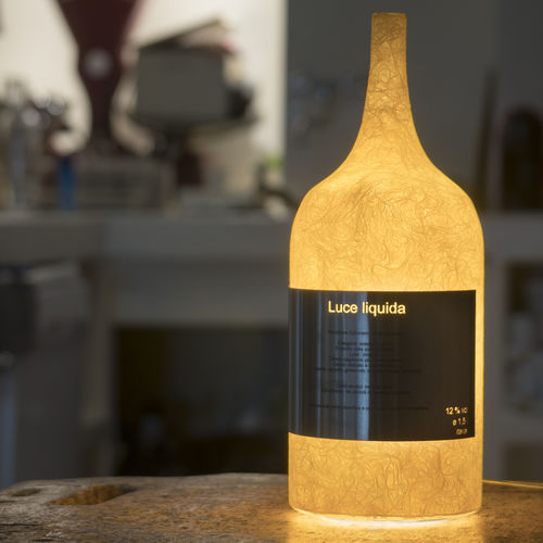 Luminária portátil - LUCE LIQUIDA 1 BATTERY - in-es artdesign - em aço / em policarbonato / de fibra de vidro
