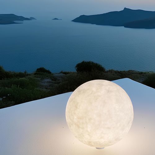 Luminária de chão sem pé - EX.MOON - in-es artdesign - em Nebulite® / de fibra de vidro / em Laprene®