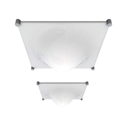 Plafon de design original - BOLLA  - Martinelli Luce Spa - quadrado / em alumínio anodizado / de metacrilato