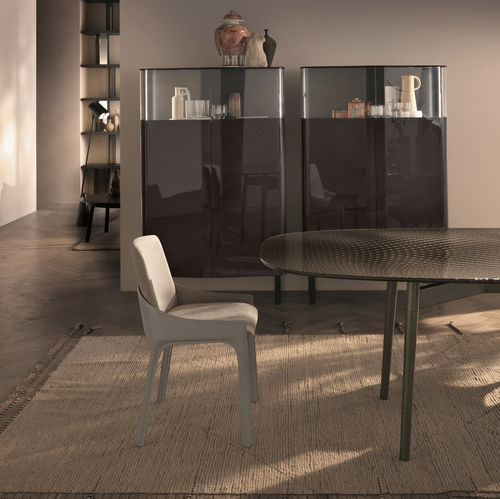 Cadeira contemporânea - PLIÉ - FIAM ITALIA - para ambiente interno / em couro / em madeira