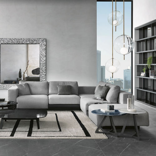 Sofá modular - CARRARA - FIAM ITALIA - contemporâneo / em tecido / em couro