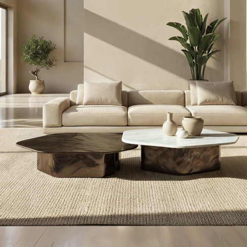 Mesa de centro moderna - ASTEROIDS - FIAM ITALIA - em vidro / com base em vidro / curva
