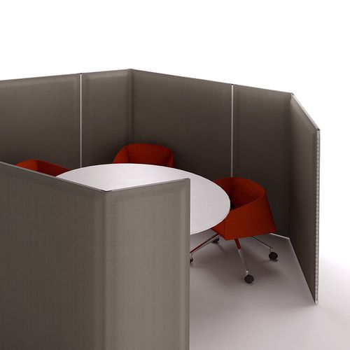 Separador de estações de trabalho de piso - MULTY - TECNO - de mesa / em tecido acústico / modular