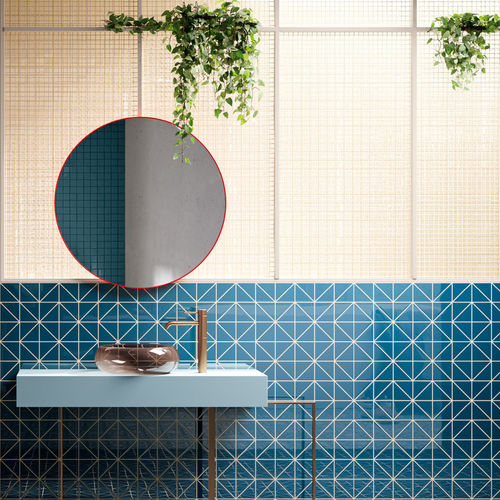 Placas de revestimento em arenito - SYSTEM TRIANGOLI - Ceramica VOGUE - brilhante / esmaltada / lisa