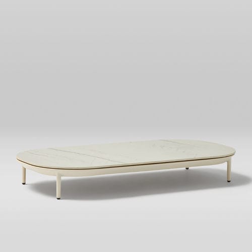Mesa de centro contemporânea - AMBA - POINT - em alumínio pintado / em porcelana / em HPL