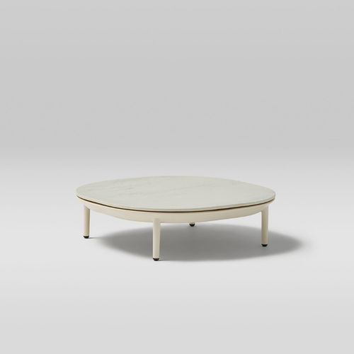Mesa de centro contemporânea - AMBA - POINT - em alumínio / em alumínio termolacado / em porcelana