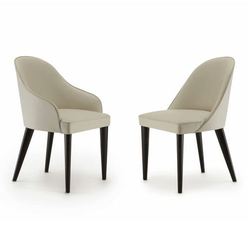 Cadeira contemporânea - JUDY - BERTO - para ambiente interno / em tecido / em couro
