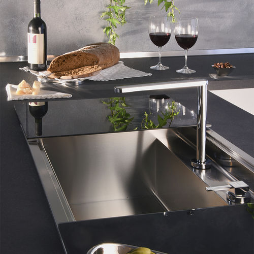 Misturador monocomando de bancada - G&amp;G : FGGG65111 - GUGLIELMI - em metal cromado / para cozinha / 2 furos