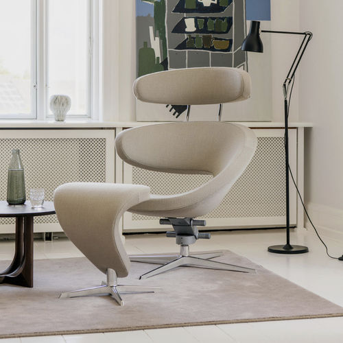 Poltrona de design original - PEEL™ - VARIER - em tecido / metálica / com apoio para pés