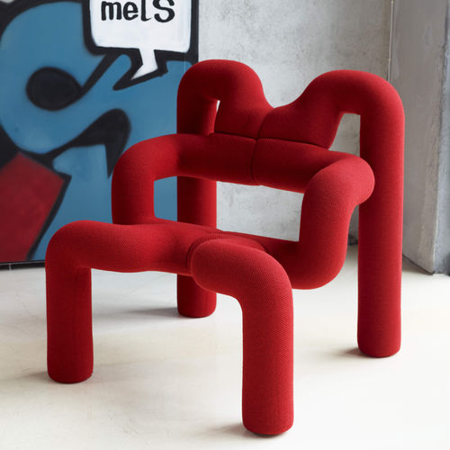 Poltrona de design original - EKSTREM™ - VARIER - em tecido / em espuma / em aço