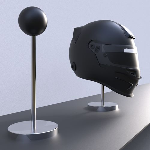 Suporte para capacete em aço inoxidável - SPHERICAL 1 - INSILVIS - em termoplástico / de mesa
