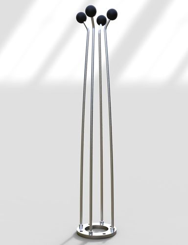 Cabideiro de piso - STEELFLOWER GRIP - INSILVIS - contemporâneo / em aço inoxidável / em borracha