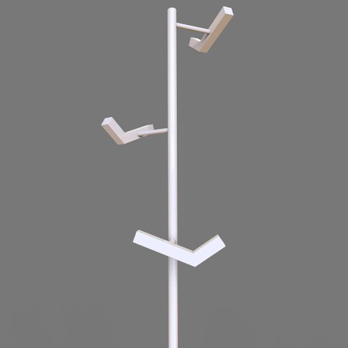 Cabideiro de piso - ANALYTIC 1 - INSILVIS - de design minimalista / em aço pintado / da linha comercial