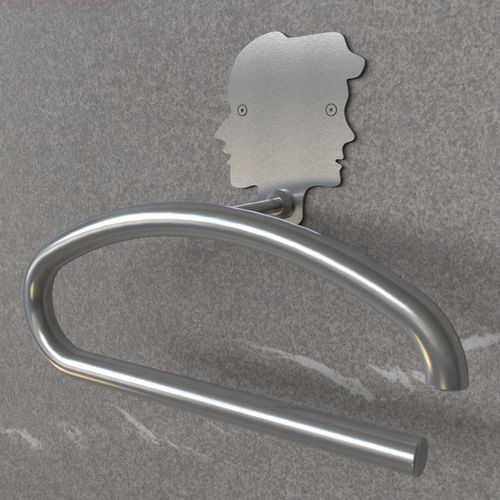 Cabideiro de quarto de parede - IMPERFECTION 2D - INSILVIS - em aço inoxidável / contemporâneo