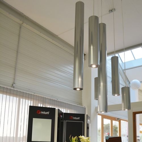 Aquecedor infravermelho suspenso - AKTIVIST  - Redwell Manufaktur - elétrico / da linha comercial / com luz LED