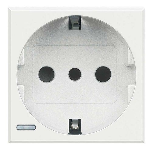 Tomada elétrica - HD4141 - Bticino - de parede / em aço inoxidável / em vidro