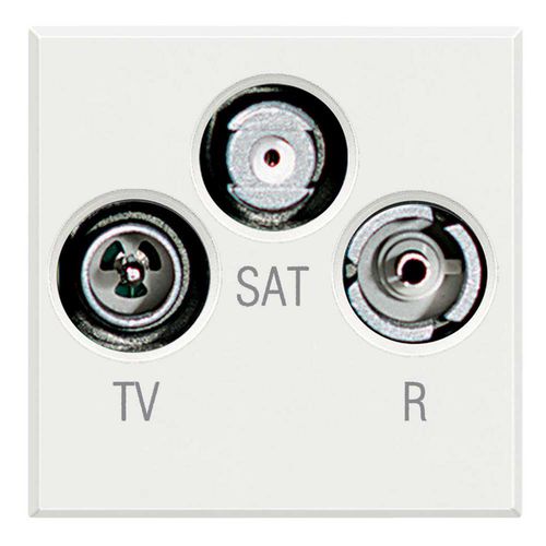 Tomada para antena de TV - HD4210M2D - Bticino - SAT / RD / tripla