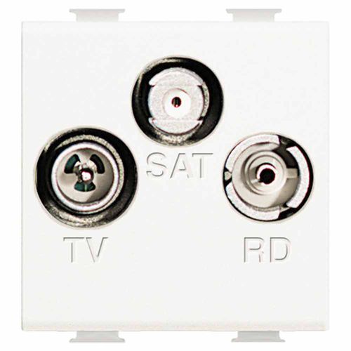 Tomada para antena de TV - AM5173SAT - Bticino - SAT / RD / tripla