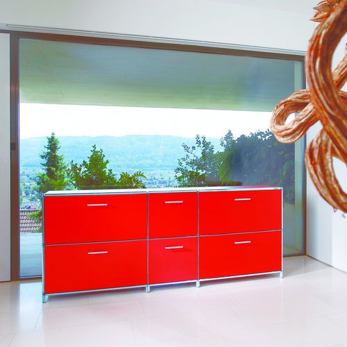 Buffet aparador contemporâneo - ARTMODUL AG - em madeira / em madeira laqueada / metálico