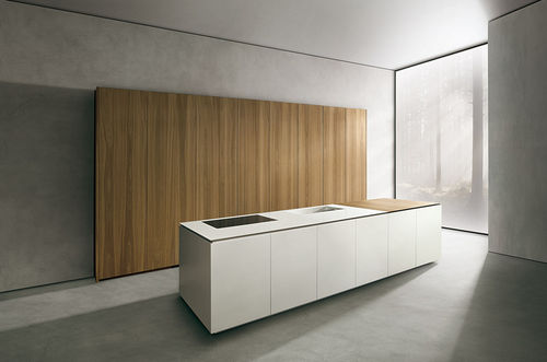Cozinha contemporânea - ALIAS - MK CUCINE - em madeira / em Corian® / com ilha