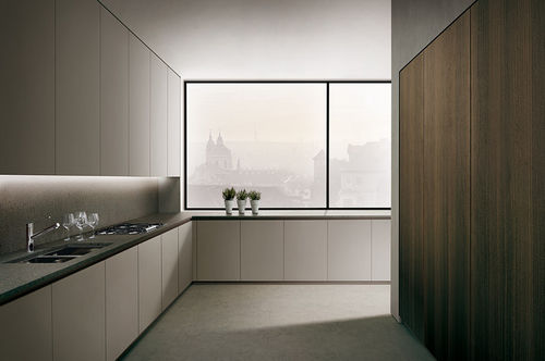 Cozinha contemporânea - 030 - MK CUCINE - em aço / em pedra natural / sem puxadores
