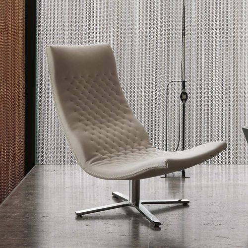 Poltrona contemporânea - DS-51 SLIM - de Sede AG - em couro / em tecido / metálica