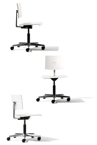 Cadeira de escritório contemporânea - MR. SQUARE - Richard Lampert - em faia / com rodízios / da linha comercial