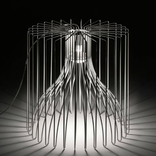 Luminária de chão sem pé - ICARO - modo luce - metálica / de design original / Wire