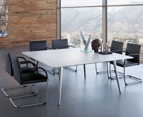 Cadeira contemporânea - GEORGE - Walter Knoll - para ambiente interno / empilhável / cantilever