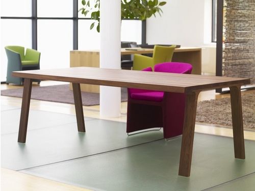 Mesa contemporânea - DOBLE - MONTIS - em madeira / retangular / contract