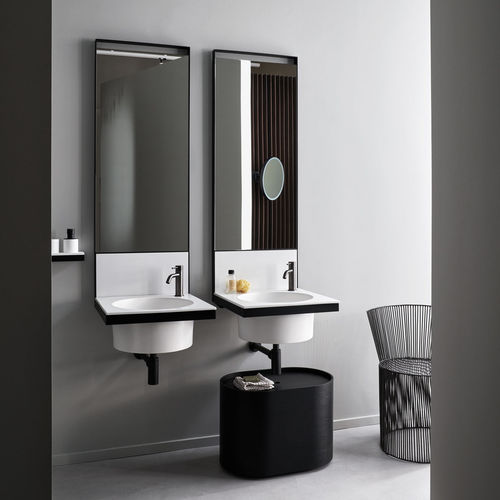 Gabinete de banheiro duplo - ELLE TONDA - TALCO  MATT BLACK - Ceramica Cielo - suspenso / em cerâmica / metálico