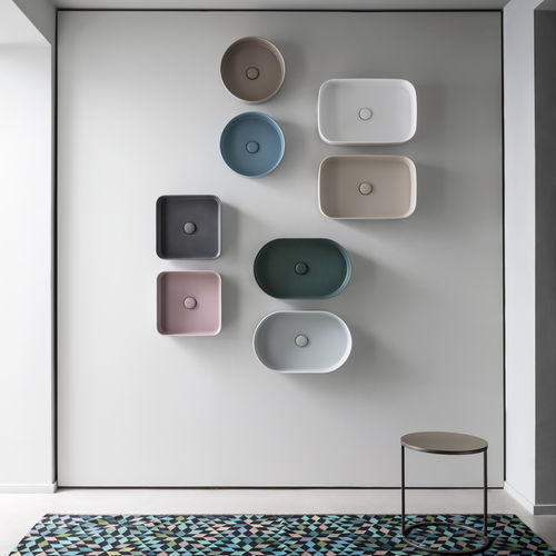 Cuba de apoio - SHUI COMFORT - LE TERRE DI CIELO  - Ceramica Cielo - em cerâmica / múltipla / retangular