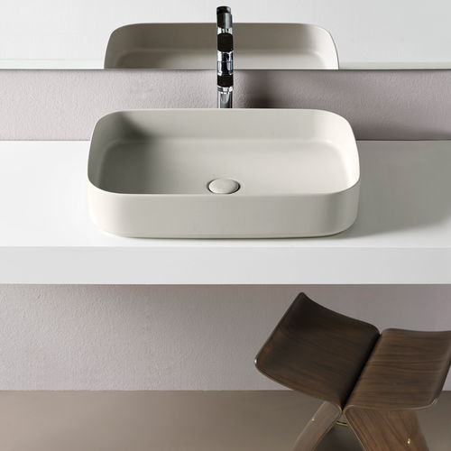 Cuba de apoio - SHUI COMFORT - BRINA - Ceramica Cielo - em cerâmica / retangular / sem furos